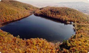 Lake Hertel, near the top of the mountain